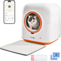 60L Automatic Self-Cleaning Cat Litter Box - Safety Features: PIR Detection, Weight Sensor, Anti-Pinch Design